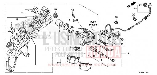 REAR BRAKE CALIPER NC750SDE de 2014